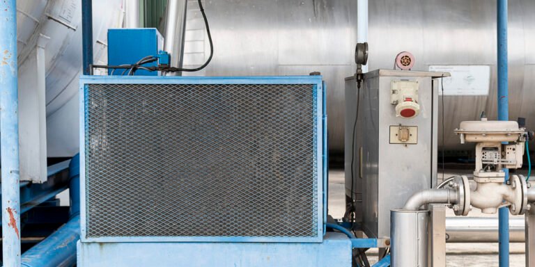 Cooling panel or heat sink machine in industrial plant